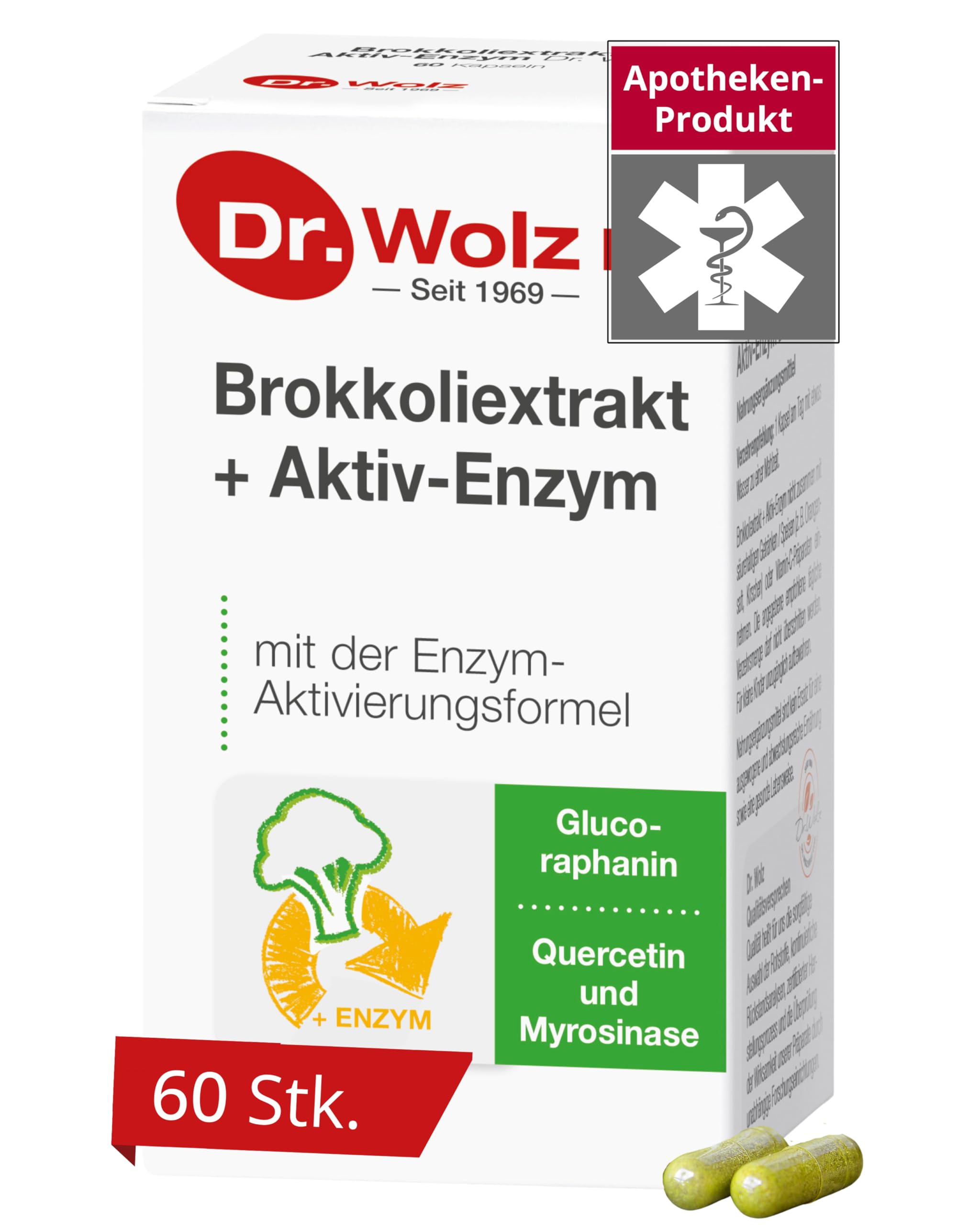 Dr. Wolz Brokkoliextrakt + Aktiv-Enzym Kapseln, 60 St. Kapseln