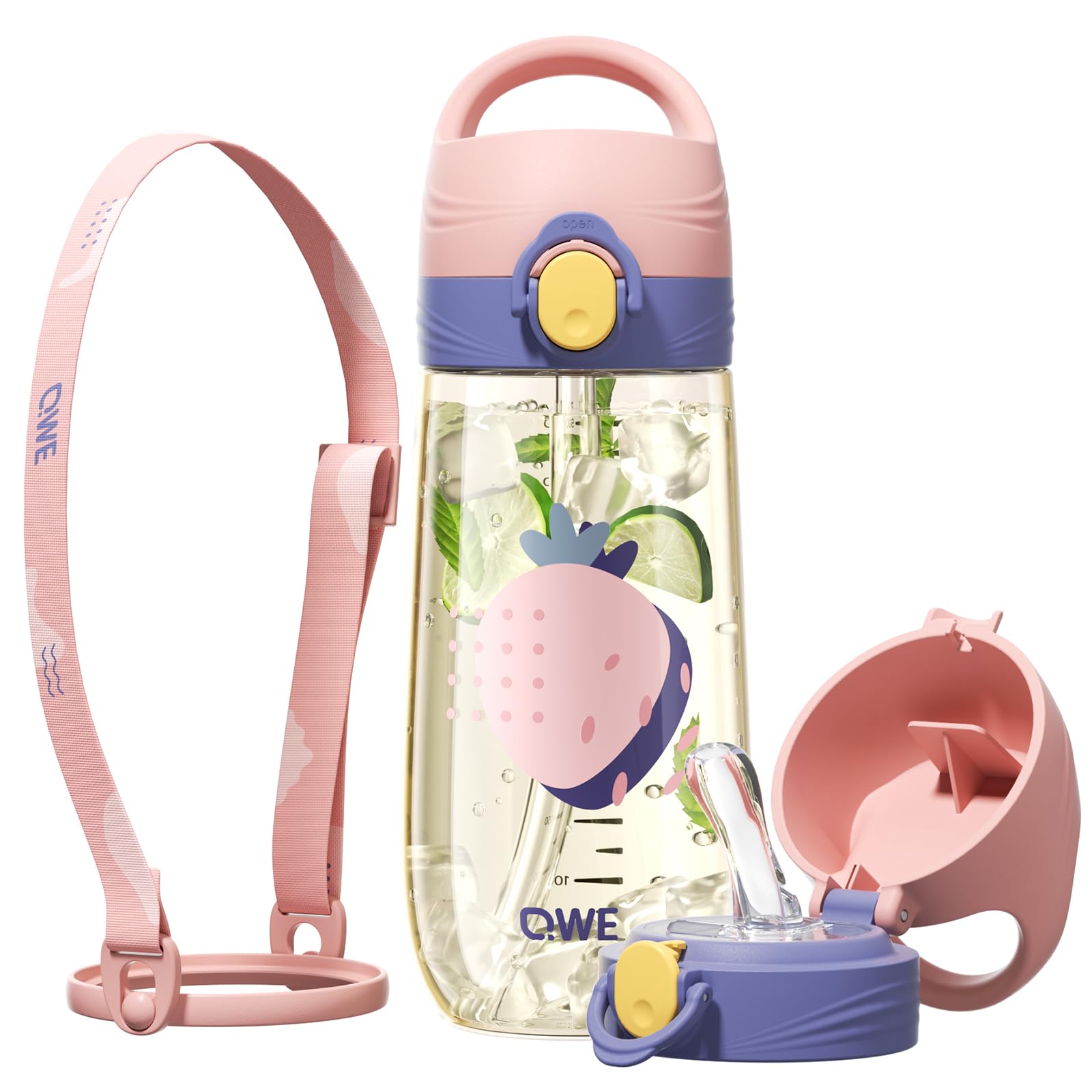 QWE PPSU Pregnancy Water Bottle with flip-top lid