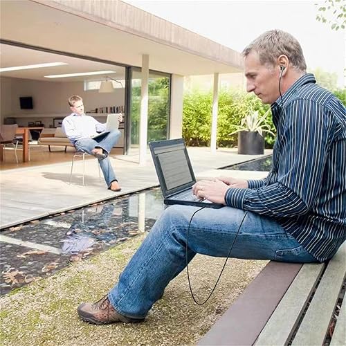 Miniatura 7 de Auriculares con cable, sin micrófono, con cable largo, cancelación de ruido, auriculares con cable de 0.138 in, auriculares de graves para