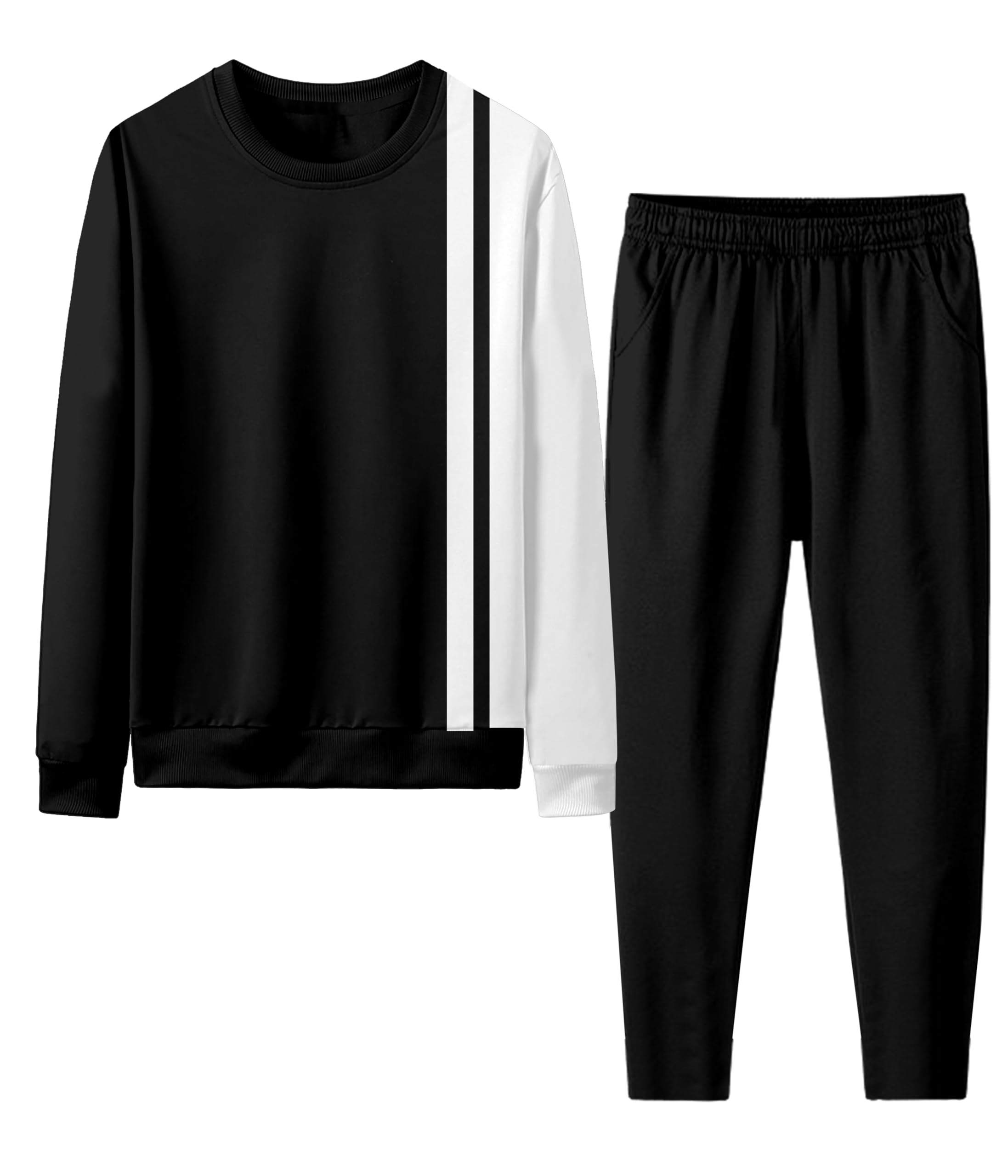 Men Polyester Striped Track Suit Co-ord Sets-image-13