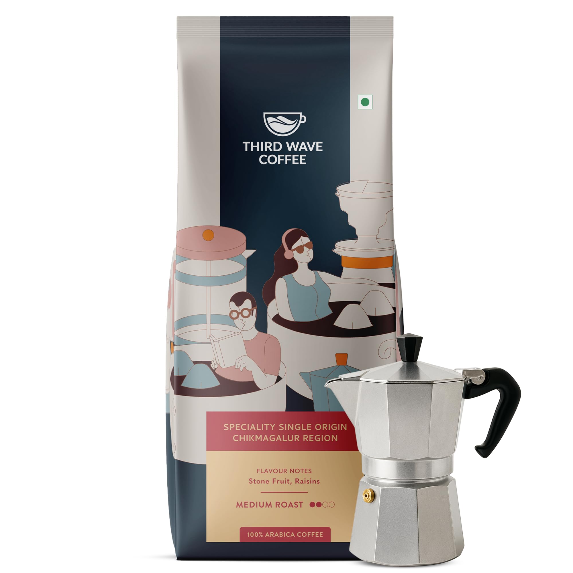 Sponsored Ad - Specialty Single Origin Chikmagalur Region | Arabica Coffee | Medium Roast | 250gm | Fine Grind
