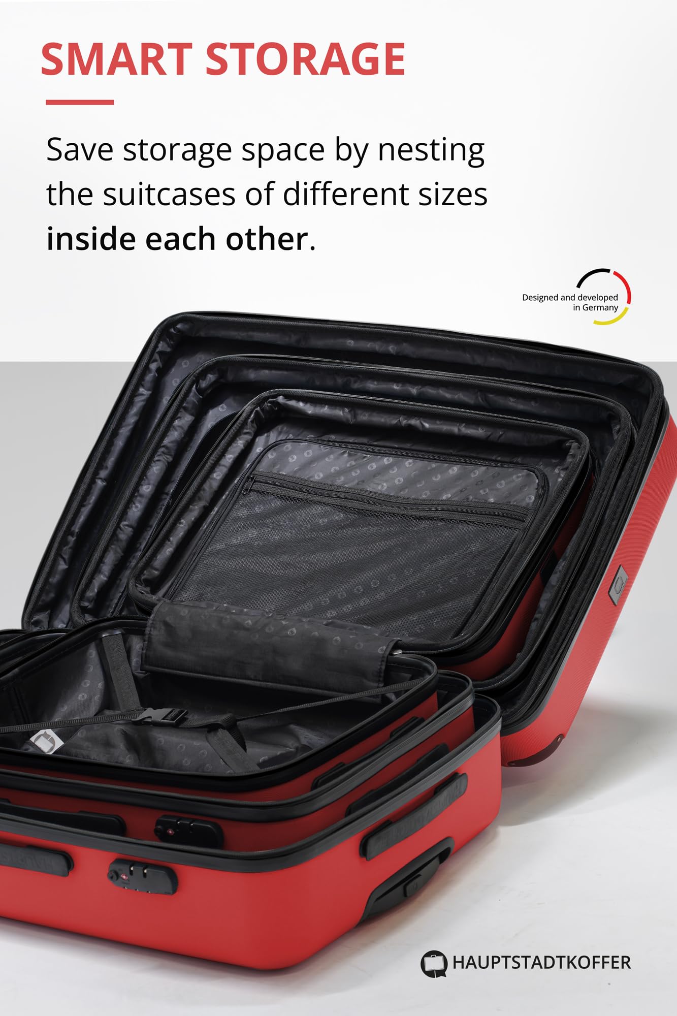 HAUPTSTADTKOFFER - Spree - Maleta rígida, Trolley expandible, Equipaje de Viaje, 4 Ruedas Dobles, TSA, 65 cm, 74 litros, Champán — view 181