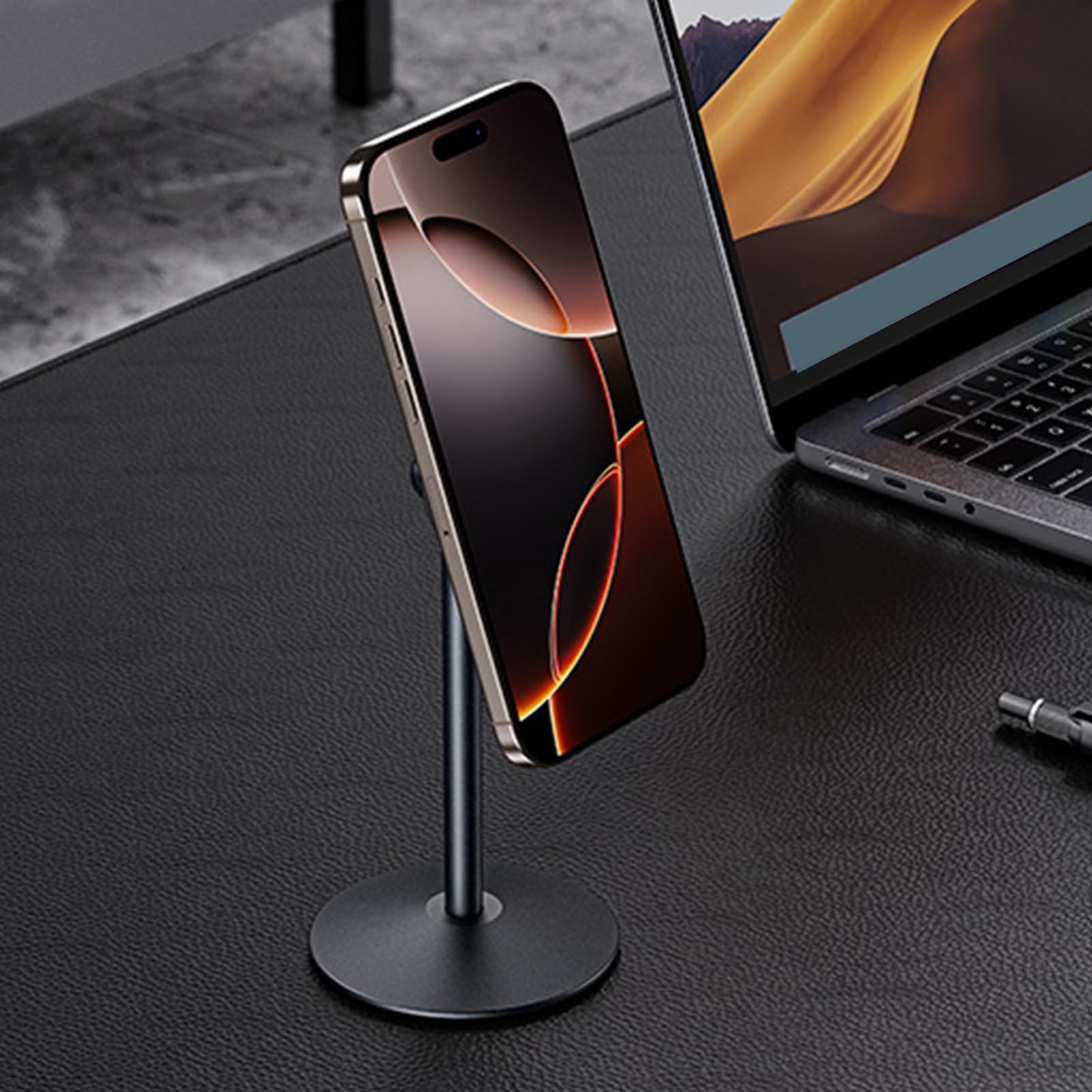 Supporto per smartphone da scrivania con base antiscivolo