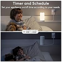 Vista 4 de EIGHTREE Enchufe inteligente, toma WiFi para el hogar inteligente compatible con Alexa y Google Home, enchufe inteligente con control remoto