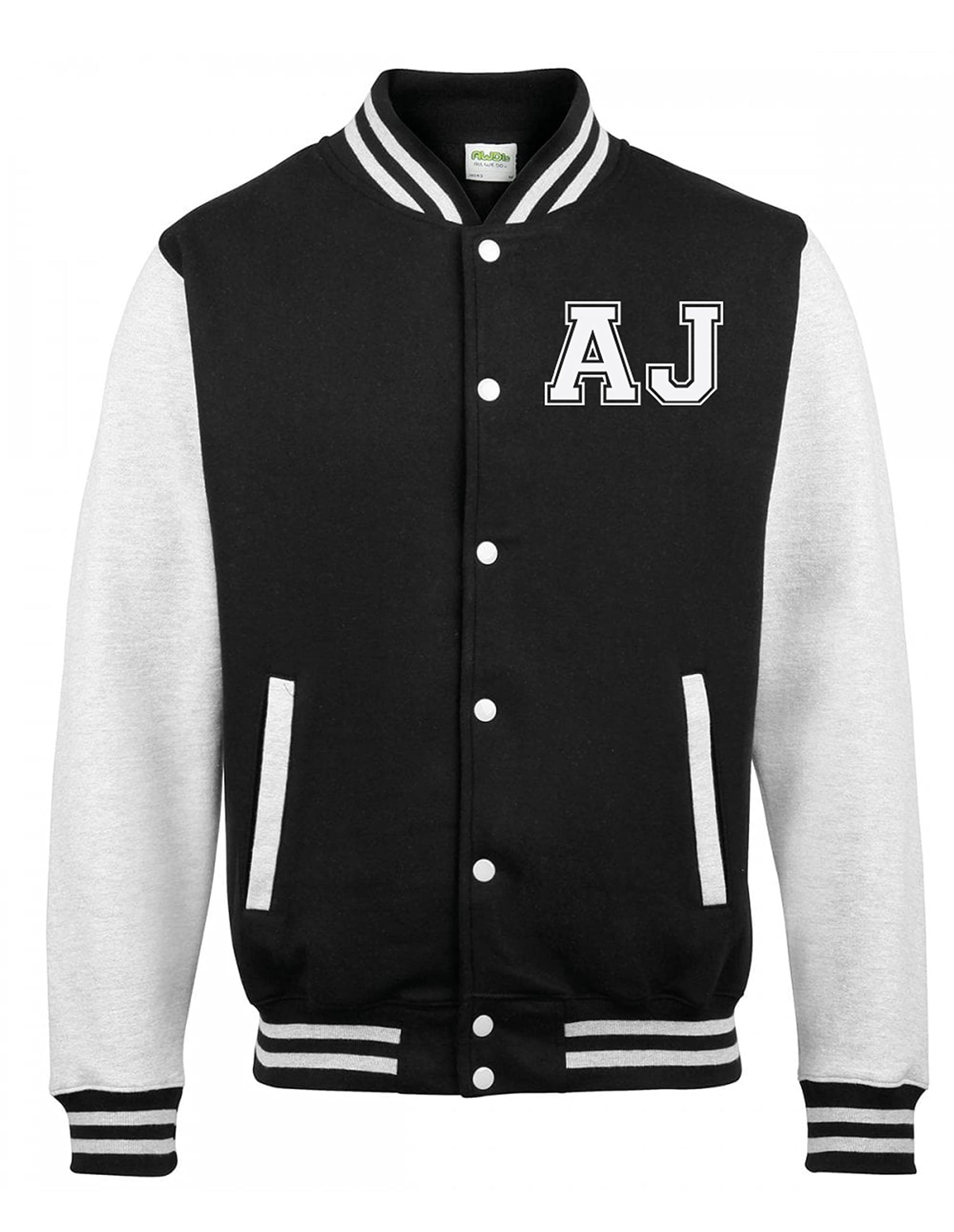 ShirtShackPersonalised Initials Varsity College Jacket Print On Demand Unisex Customised