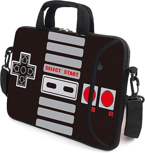 Miniatura 5 de AMARY Bolsa de hombro para portátil de 17 pulgadas, correas de hombro ajustables, asa cómoda, bolsillo frontal para guardar el mouse (juego)