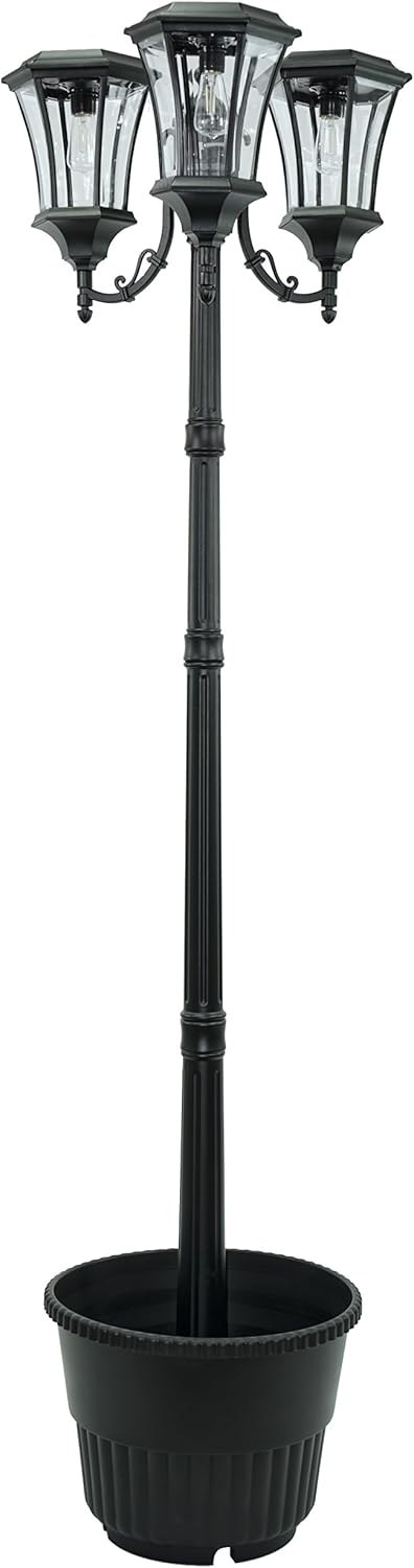 Featured Product Sun-Ray 312016 Avalon 3-Head Solar Lamp Post and Planter, 7 ft, Black, Batteries Included 70% Off Discount Sun-Ray 312016 Avalon 3-Head Solar Lamp Post and Planter, 7 ft, Black, Batteries Included