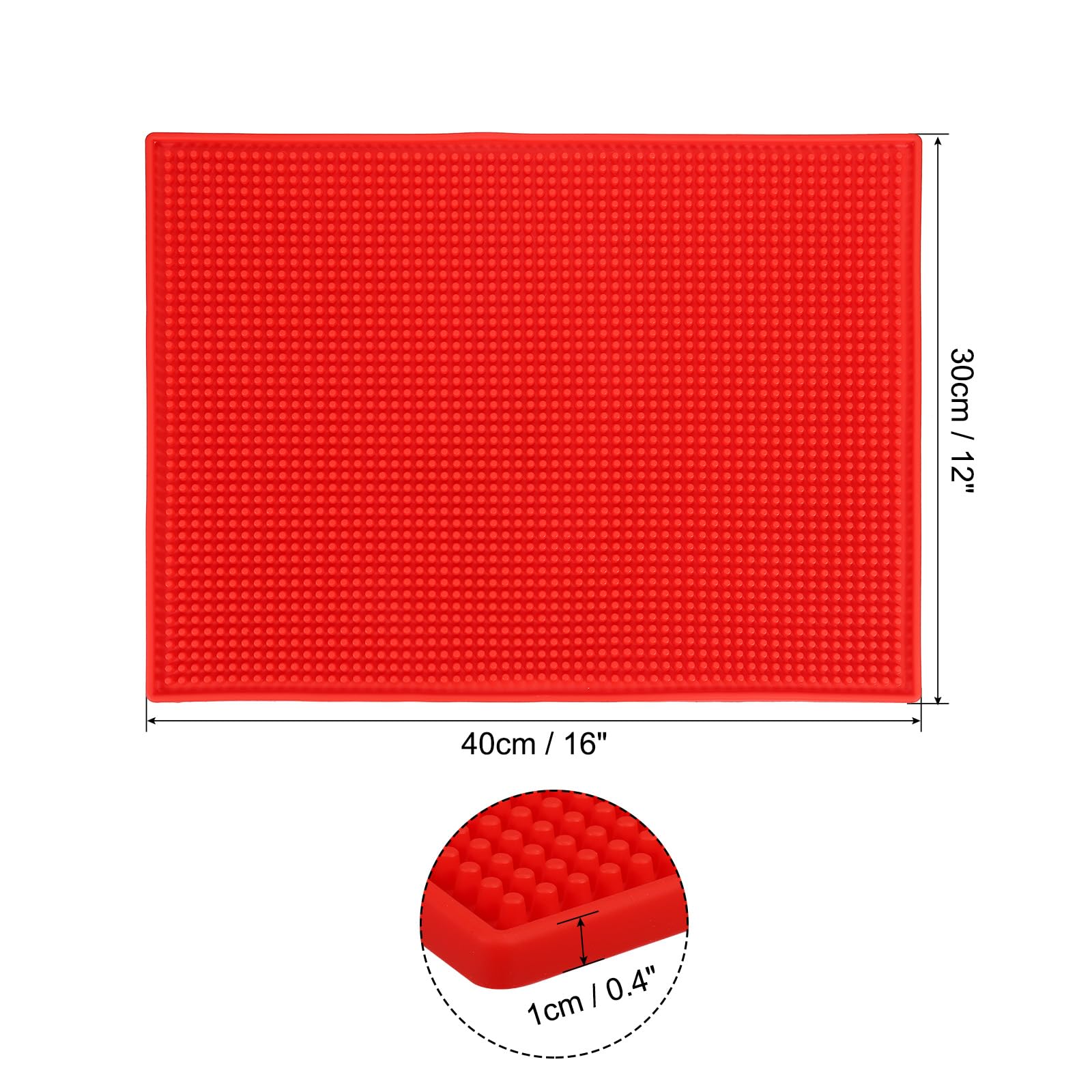 PATIKIL 16" x 12" x 0.4" PVC Bar Mat - Image 2