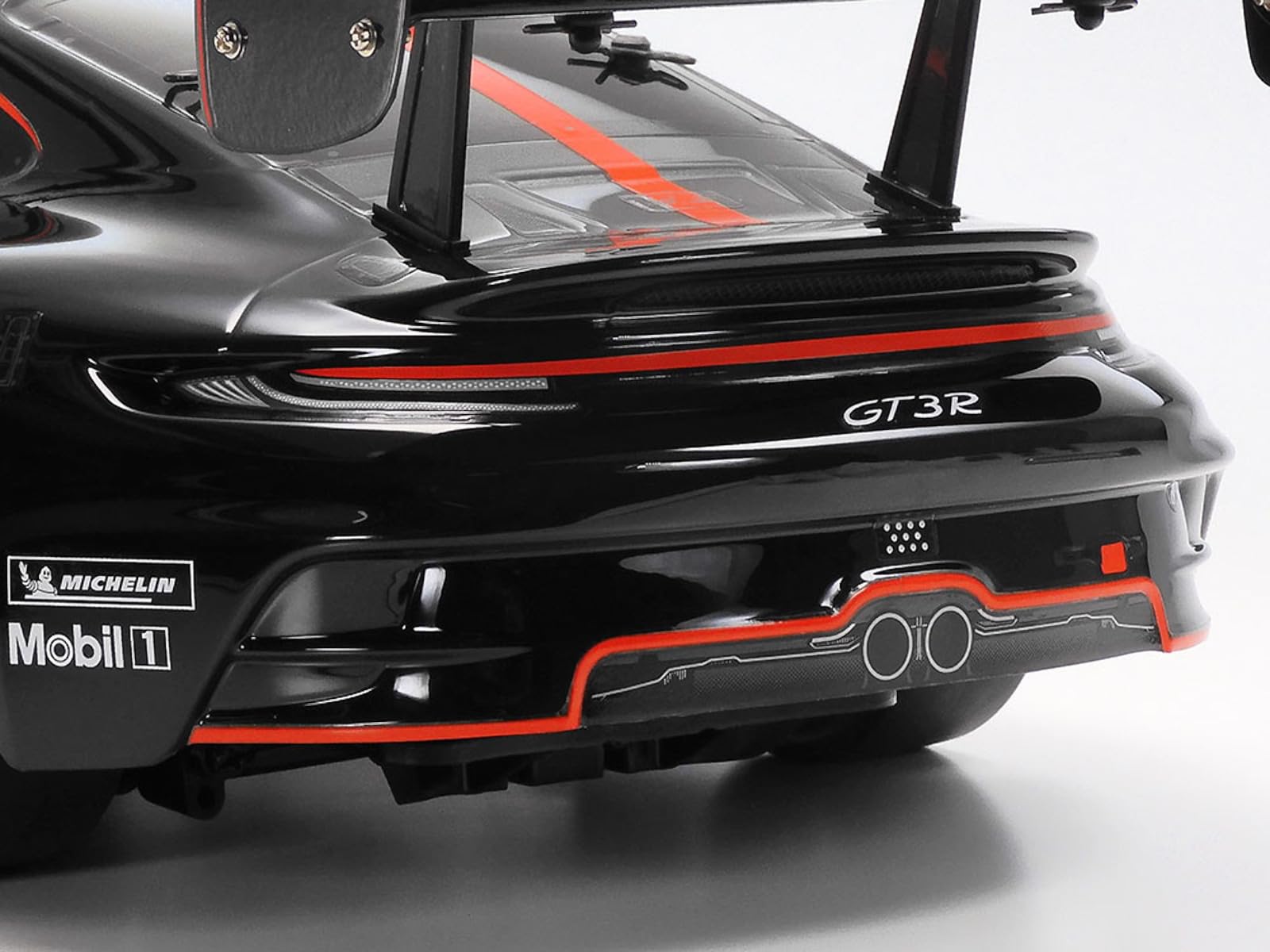 Tamiya 58745 1:10 RC Porsche 911 GT3 R (992) - ferngesteuertes Auto, Fahrzeug, Modellbau, Zusammenbauen, Hobby, RC Bausatz, unlackiert, Schwarz