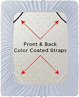 Vista 140 de Empyrean Charcoal Grey Extra Deep Pocket Fitted Sheet Full Size, Hotel Luxury Deep Pocket Full Size Fitted Sheet Only Easily Fits 18 to 24 Inch