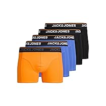 JACK & JONES Jactheodore Solid Trunks 5 Pack, Beaucoup Blue, M (Pacco da 5) Uomo