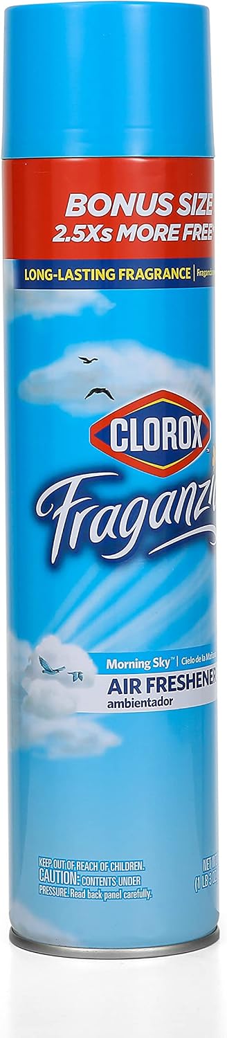 Clorox Fraganzia Aerosol Air Freshener in Morning Sky Scent | Long-Lasting Air Freshener Spray for Home or Office | 20 Oz Bonus Size Air Freshener Room Spray (Pack of 2) image 2