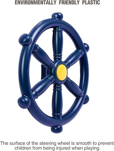 Miniatura 4 de RedSwing Rueda de barco pirata 2.0, accesorios para volante Swingset, accesorios para patio trasero al aire libre, color azul