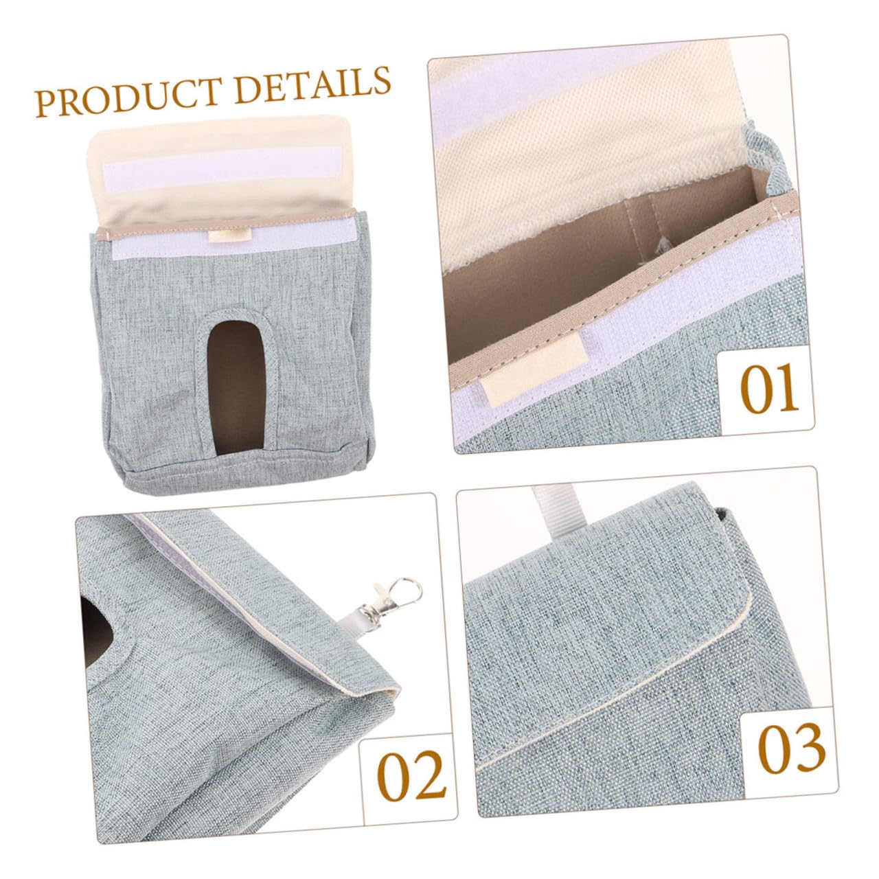 YARNOW Hanging Hay Feeder Bag for Small Animals Guinea Pigs Rabbits Chinchillas Hamsters Slow Feed Storage Pouch 4.13X3.94X1.18 Inches - image 3