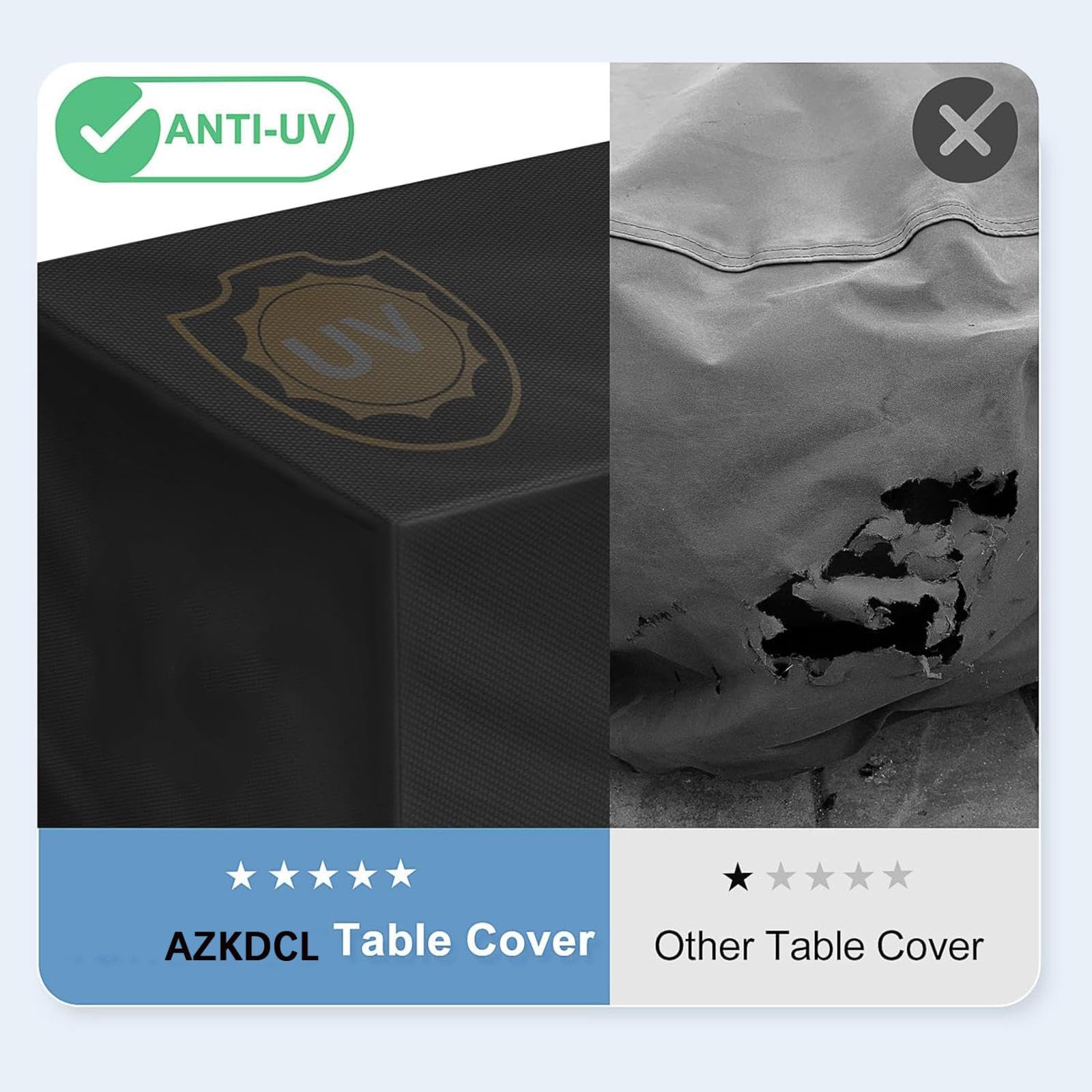 Housse Mobilier de Jardin 250x250x90cm/LxWxH Protection Bache Table de Jardin 600D Oxford Tissu Imperméable, Anti-UV Housse Extra Large pour Ensemble De Terrasse Extérieure