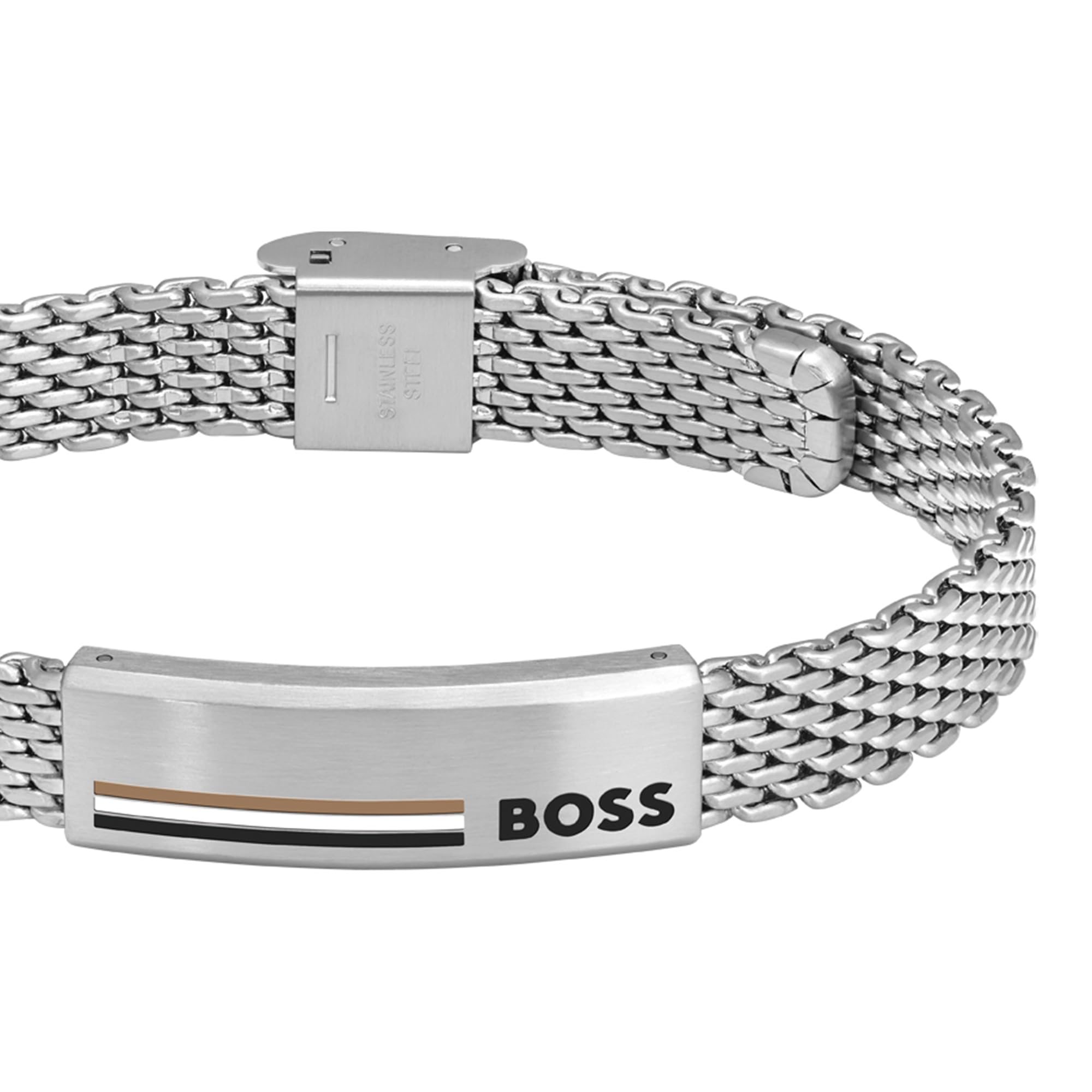 BOSS Jewelry Gliederarmband für Herren Kollektion ALEN aus Edelstahl mit einer Gravierten Plakette - 1580611 – Ansicht 2