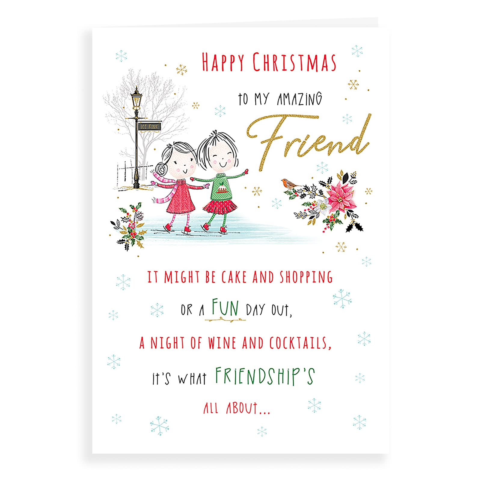 Character Christmas Card Friend - 9 x 6 inches - Avant Garde Studios