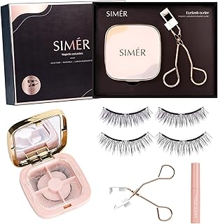 Magnetic Eyelashes without Eyeliner, Dual Magnetic Eyelashes with Applicator, 4D Reusable Magnetic Lashes NO Eyeliner or Glue Needed, Soft Magnets Natural Look Easy to Wear