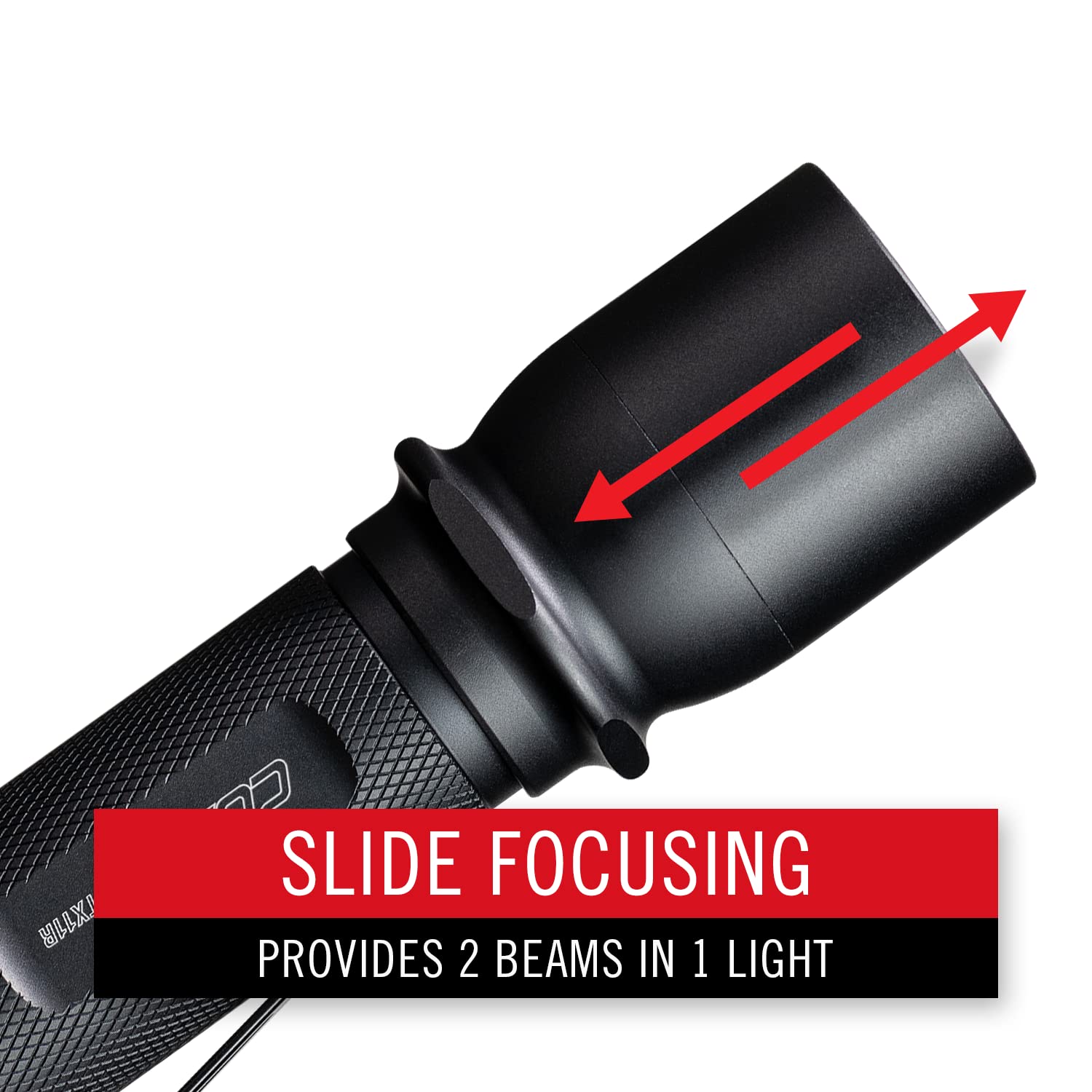 Coast TX11R 635 Lumen Rechargeable Long Range Tactical LED Flashlight with Spot and Flood Beams, Durable Aluminum Build, Black