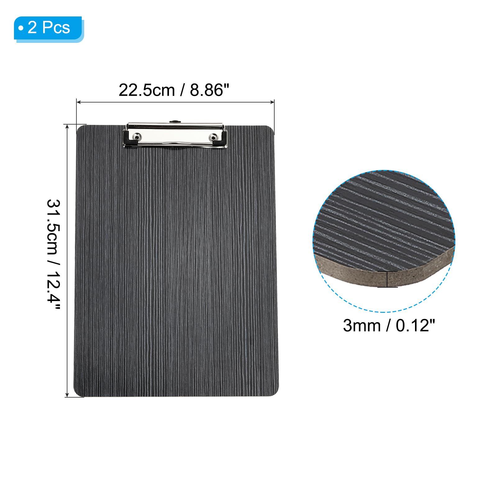 PATIKIL Wooden Clipboard for 8.5 x 11 Inch Paper - Image 2