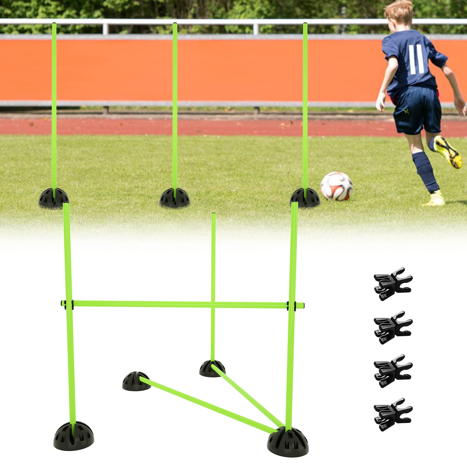 UISEBRT Juego de barras de equilibrio Agility Grid, juego de barras de entrenamiento para agilidad, juego de obstáculos, multifuncional, para entrenamiento condicional, entrenamiento, regateo, deporte