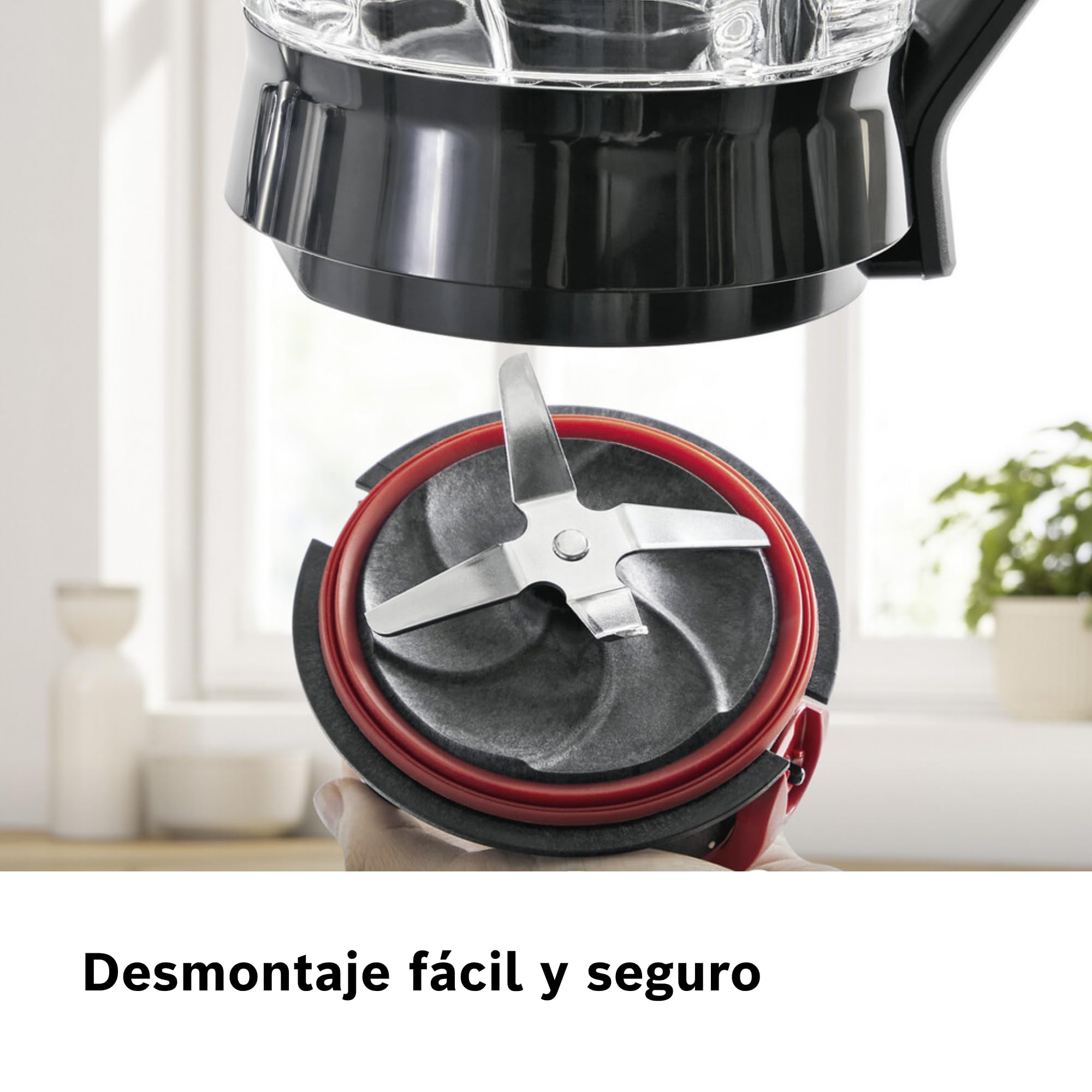 Bosch - Batidora de vaso, VitaPower, Serie 4, Jarra ThermoSafe, 1200 W, Acero, MMB6172S