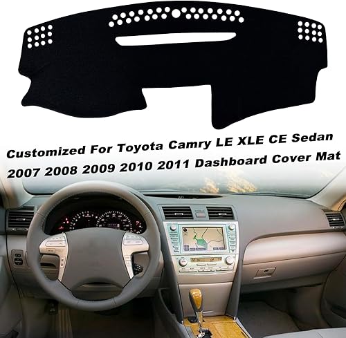 Miniatura 3 de KEEGTBOX Funda protectora para salpicadero interior compatible con Toyota Camry LE CE XLE Sedan 2007 2008 2009 2010 2011 cubierta de salpicadero