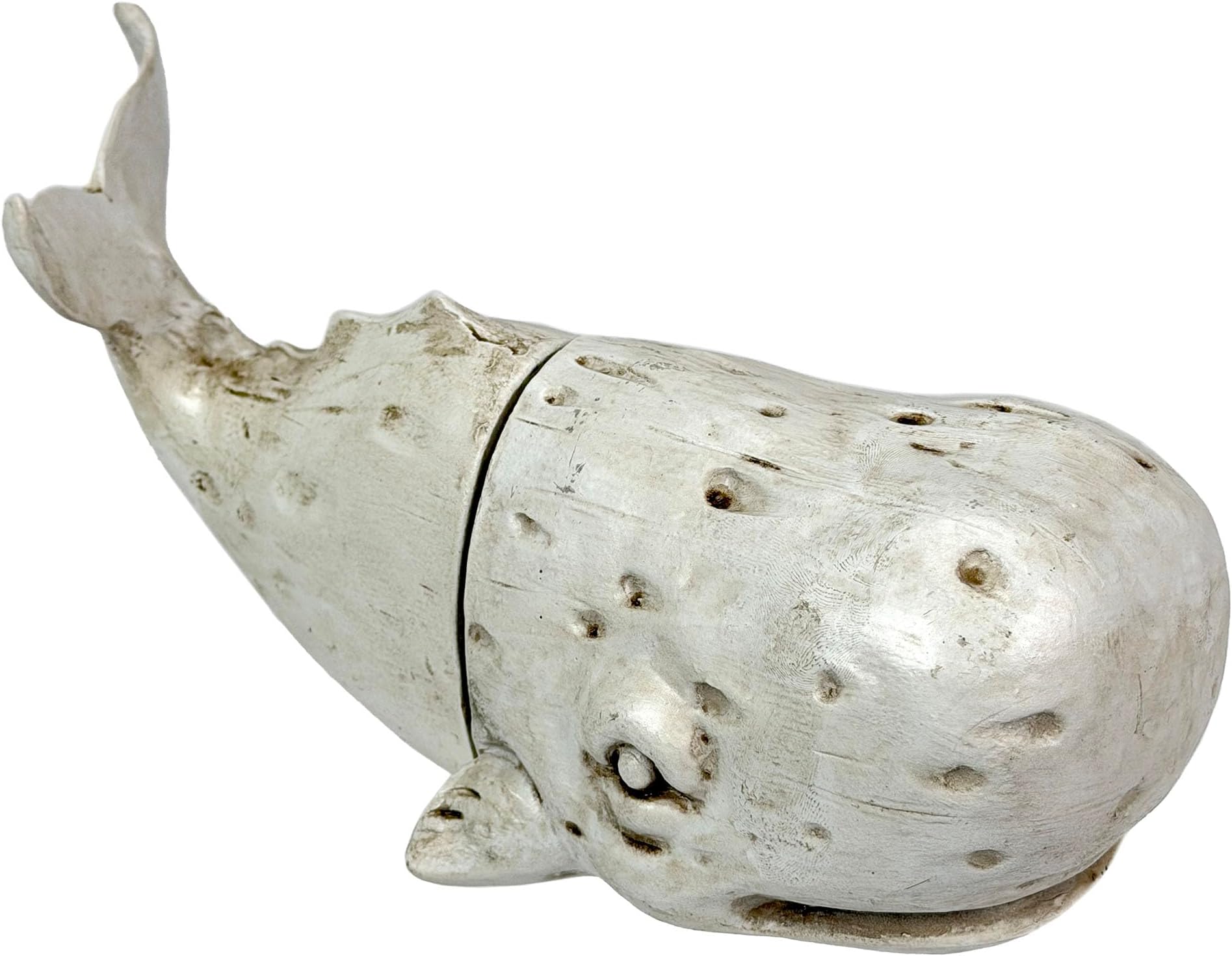 - Sperm Whale Head and Tail Bookend Set, Off White Weathered Hand Painted Resin Nautical Bookends, 10 Inch Coastal Shelf Decor for Home Office, Bedroom or Living Room