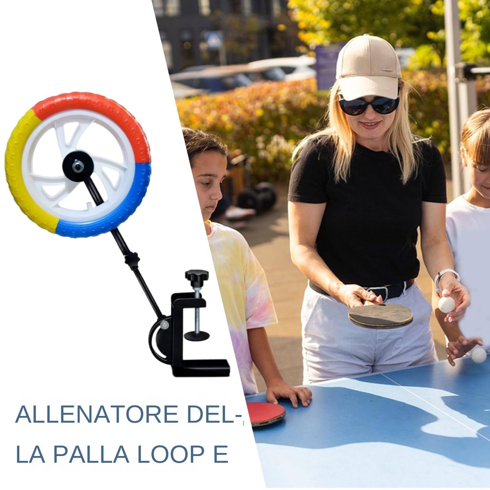 Entrenador de – Máquina de práctica con clip de rebote de pelota | Dispositivo de entrenamiento en bucle para un jugador | Unidad de coordinación de movimiento de manos