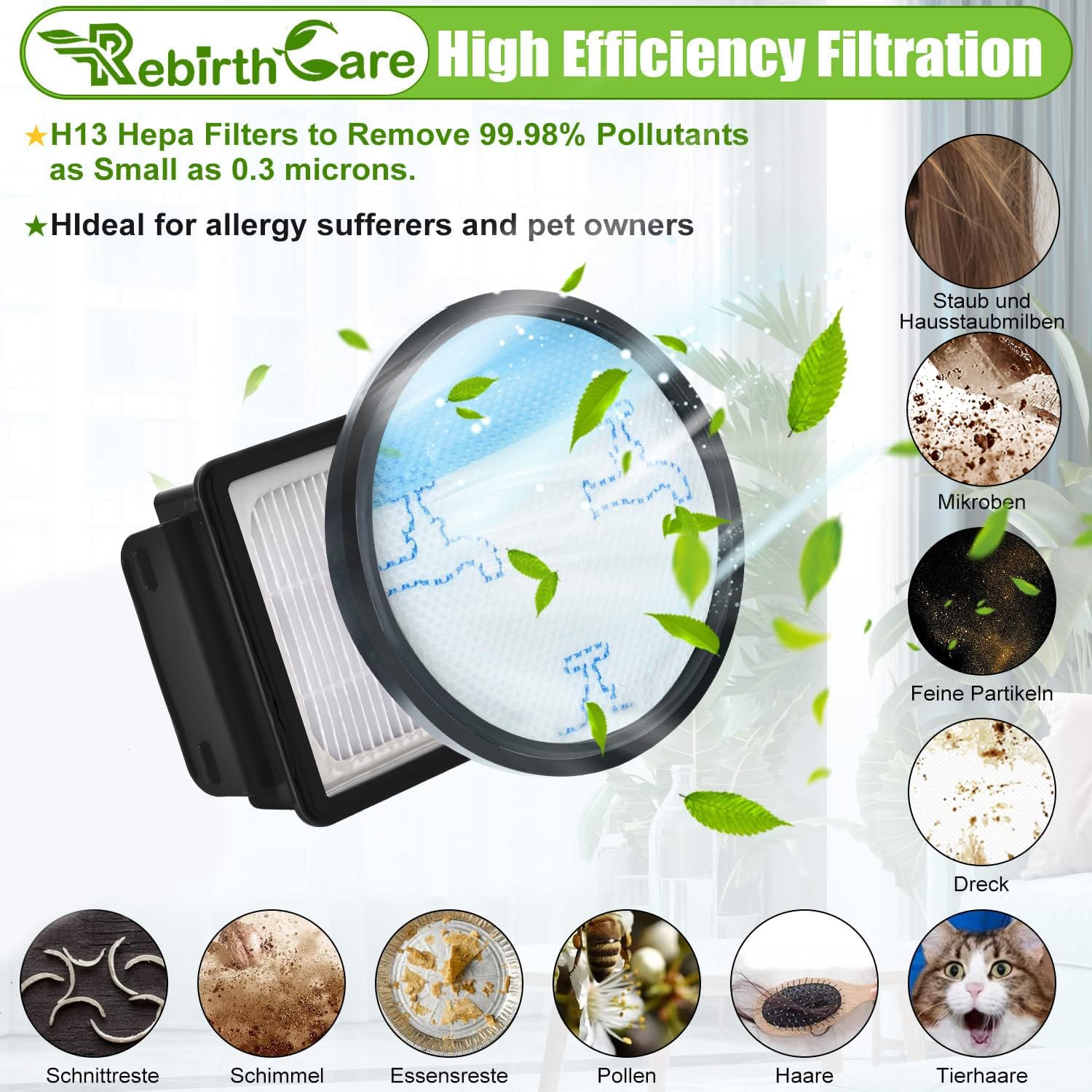 Lot 3 Filtres HEPA + Mousse Pour Rowenta Compact Power Cyclonic - Compatible RO37