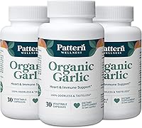 Vista 10 de Pattern Wellness Ajo orgánico inodoro - 1000 mg - Apoya la salud circulatoria e inmune - Sin OMG, sin gluten, vegano - 30 cápsulas