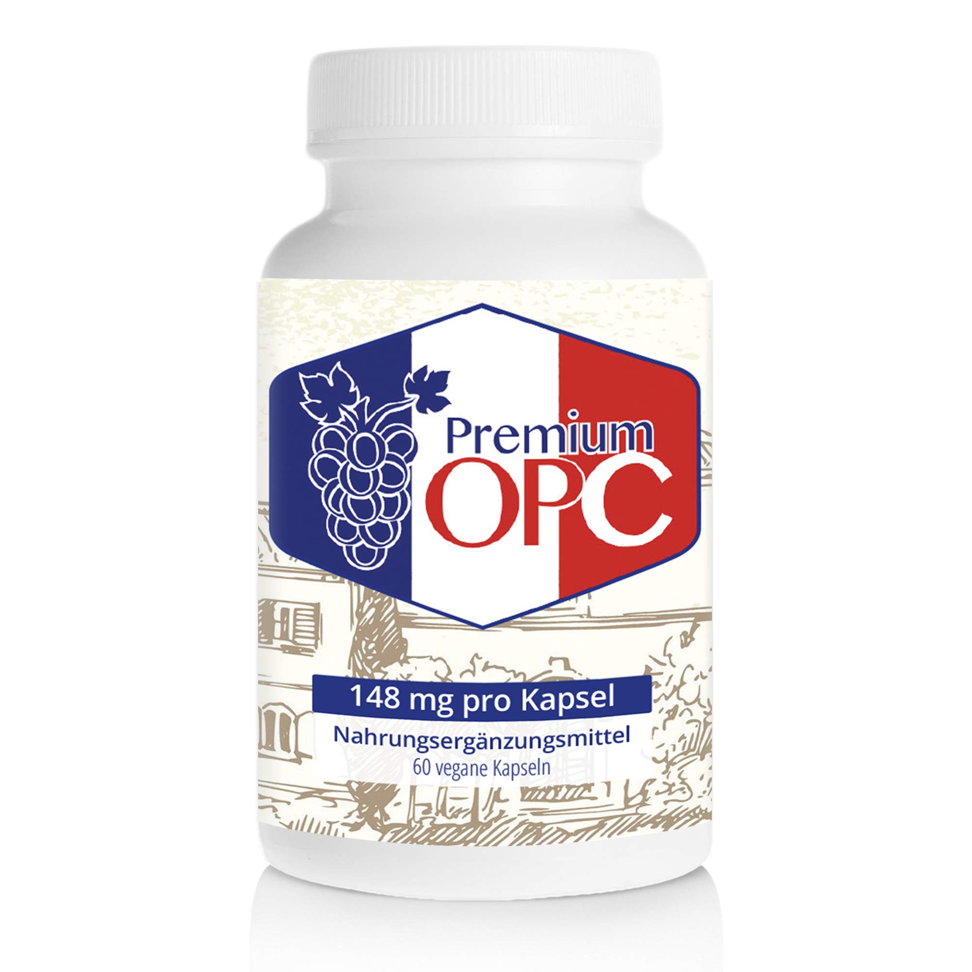 Premium OPC Kapseln 148 mg – reines französisches OPC, 60 Kapseln