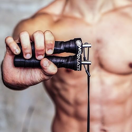 Miniatura 4 de WOD Nation Cuerda de salto de velocidad de ataque cuerdas de salto ajustables sistema único de entrenamiento de salto de dos cables un cable grueso