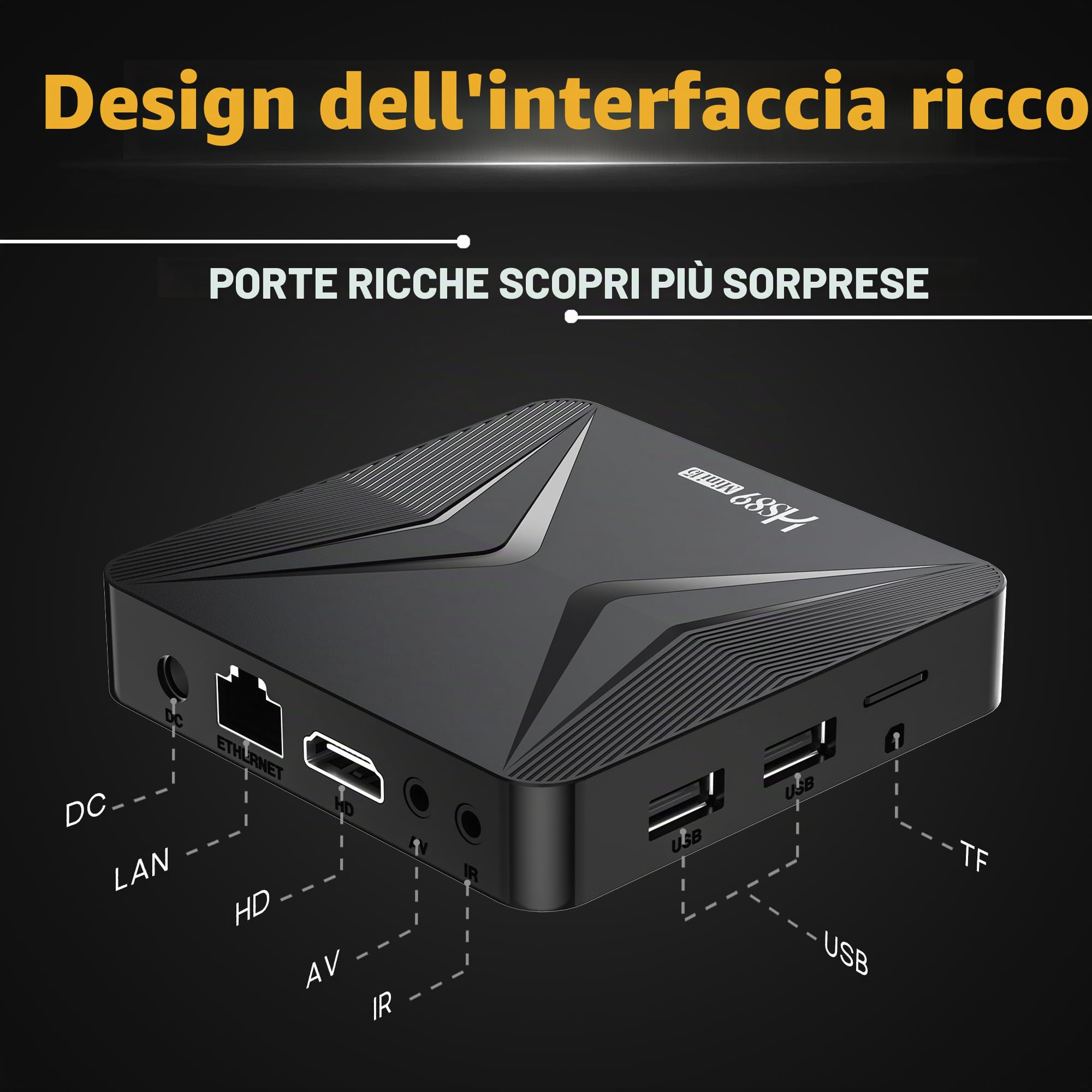 Android TV Box,Android 14.0 4 GB di RAM,32 GB di ROM