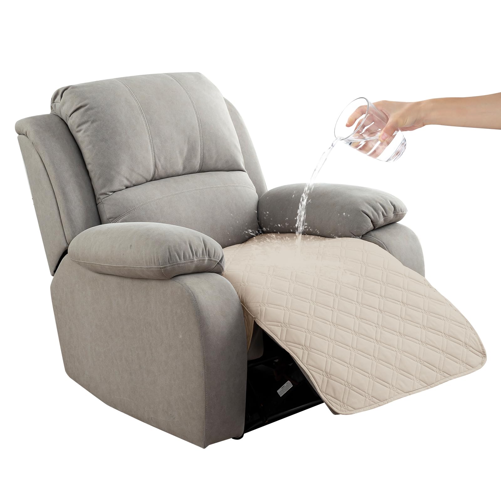 Genina 100% Waterproof Recliner Chair Covers, Non-Slip Furniture Protector