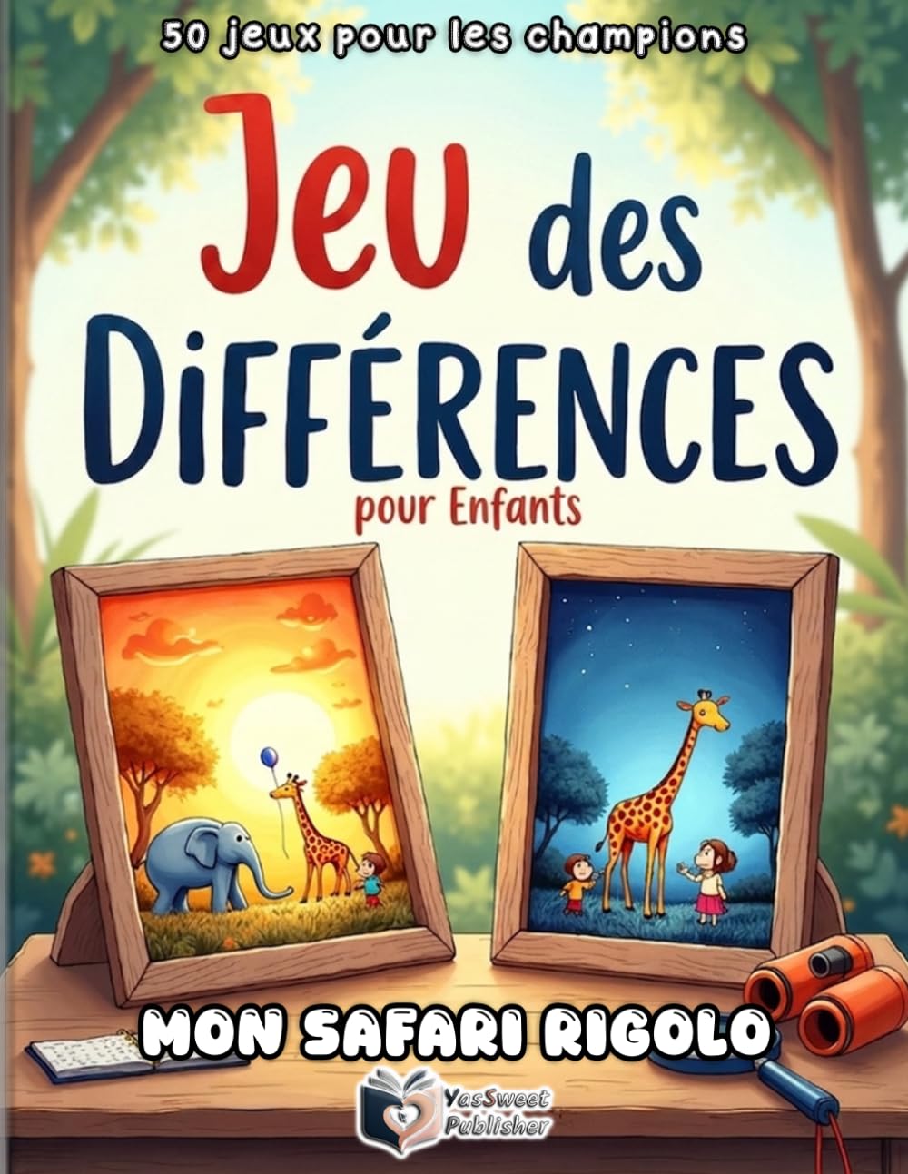 Le Grand Jeu des Différences pour Enfants: Livre d'Activités de Safari et Animaux du Monde - 50 Puzzles Colorés pour Développer l'Observation et la ... et Trouve dès 4 Ans - Avec Suivi des Points
