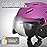 Odoland Ski Helmet with 2-in-1 Visor Goggles, Light Weight Snowboard Helmet for Men Women, Snow Sport Helmets for Skiing, Skating, Snowboarding,Purple,M