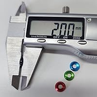 Vista 7 de [60PCS] Arandelas de avellanado M3 Color Negro, Aleación de aluminio anodizado, Juntas de arandelas de cabeza Cuña de Copa para Tornillo