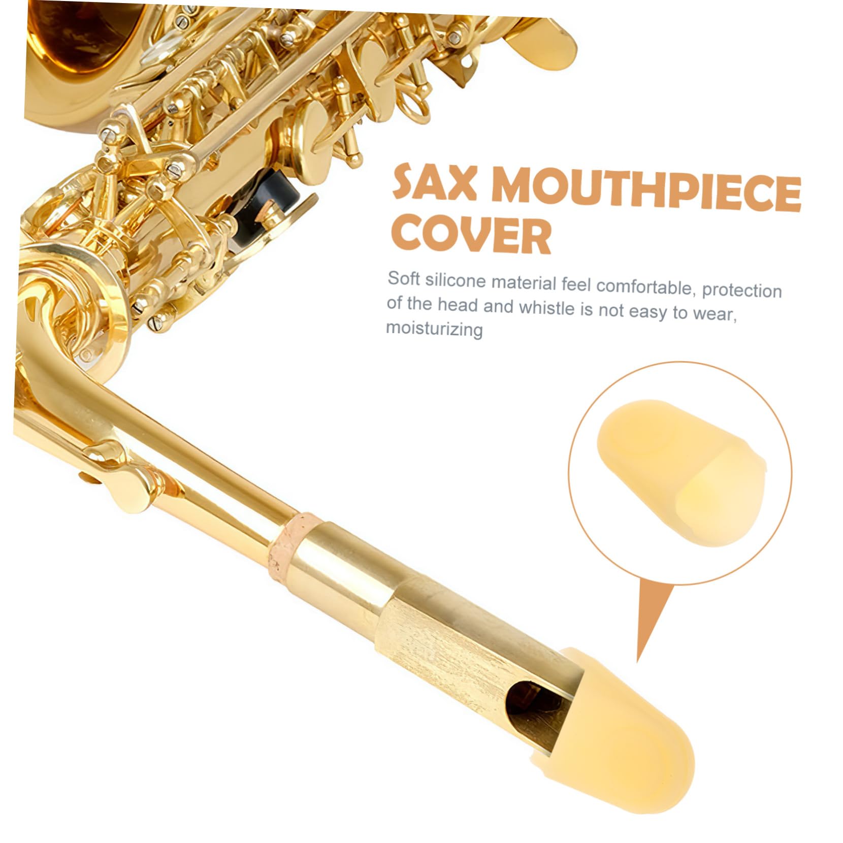 ifundom 5pcs Easy Install Sax Cover Music Instrument Accessory Silicone Material Durable Noisy Drop Quick Clean
