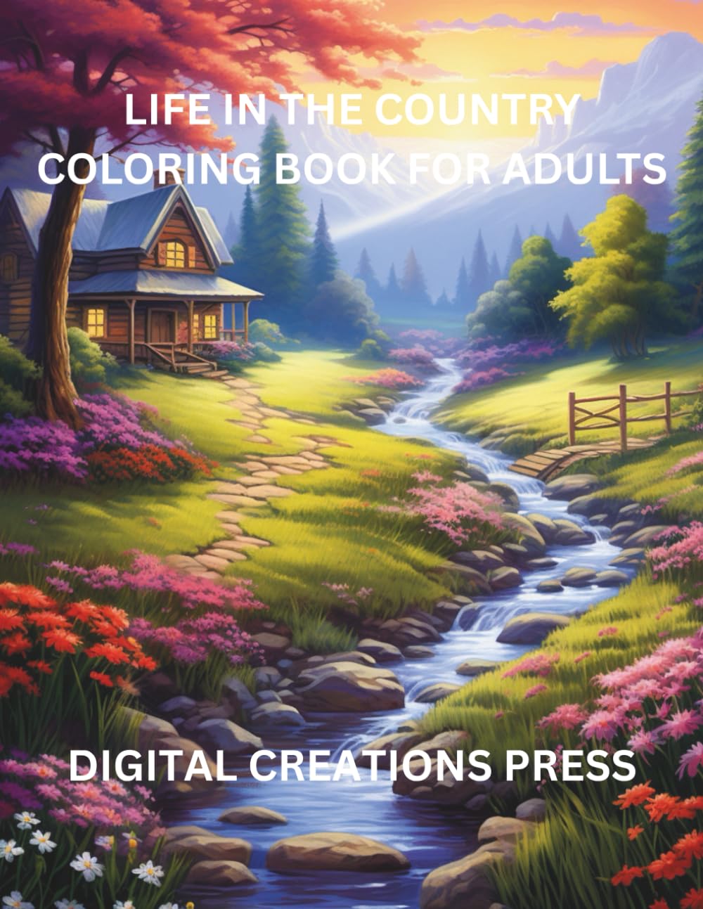 LIFE IN THE COUNTRY COLORING BOOK FOR TEENS & ADULTS