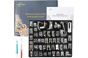 48Pcs Sewing Machine Presser Feet Sewing Foot Set for Brother, Babylock, Singer,...