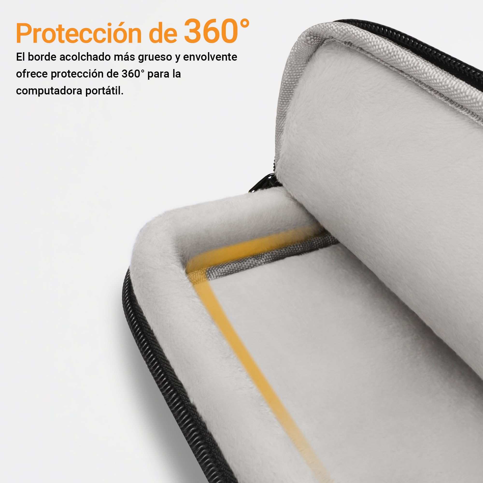 TECOOL Bolsa para Ordenador portátil de 14 15 15.6 16 17 17.3 Pulgadas, Funda Protectora 360 Maletín Bandolera Superior Ligero Impermeable para Negocios Escuela