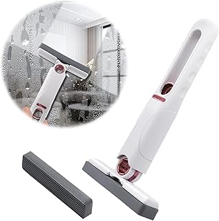 Mcbazel Portable Mini Cleaning Mop, Mini Sponge Mop, Wet and Dry Use Cleaning System, Mini Mop for Bathroom, Kitchen, Desk...