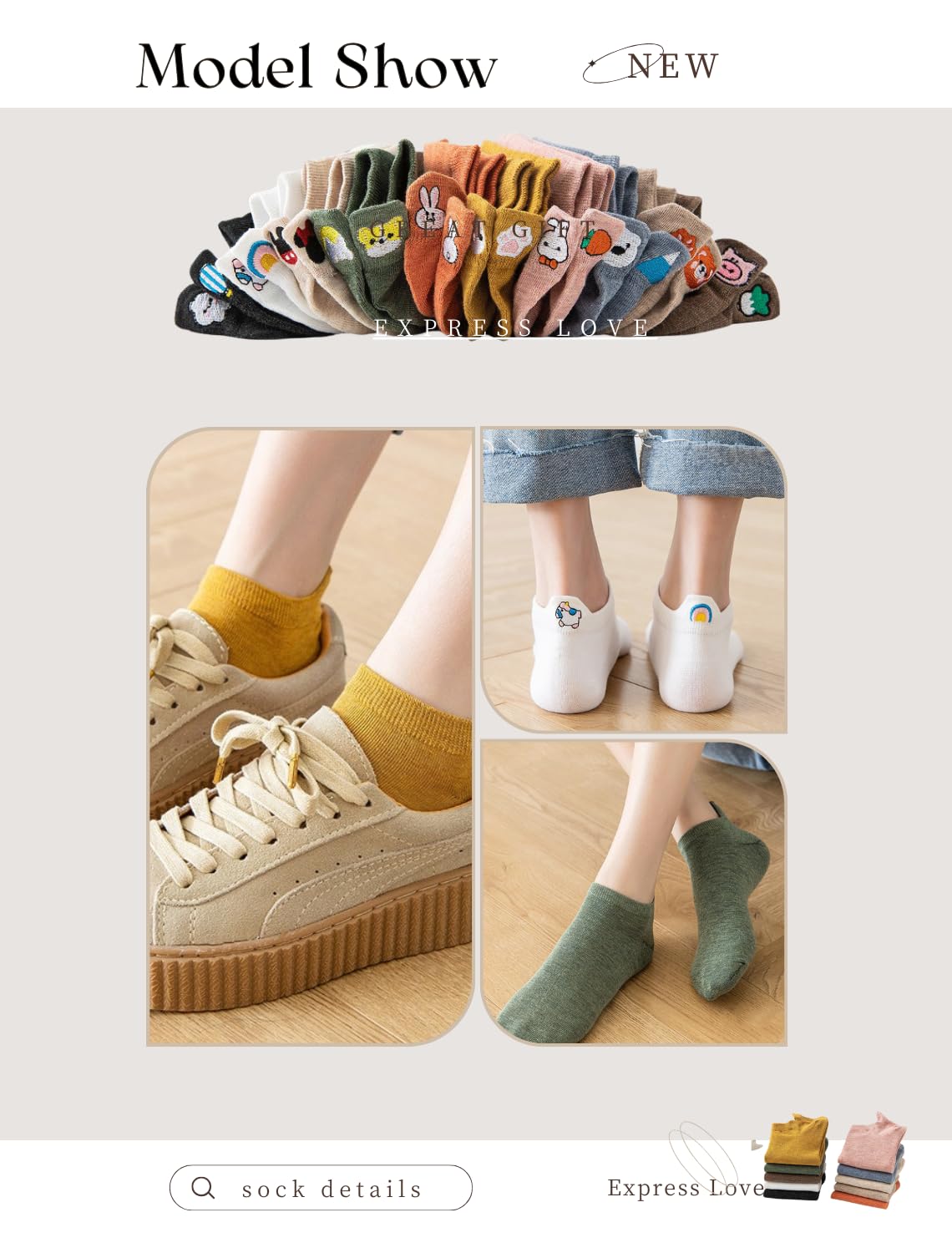 Sporzin Calzini Donna Calze Donna di Calzini Donn a Divertenti Calze Donn a Corti