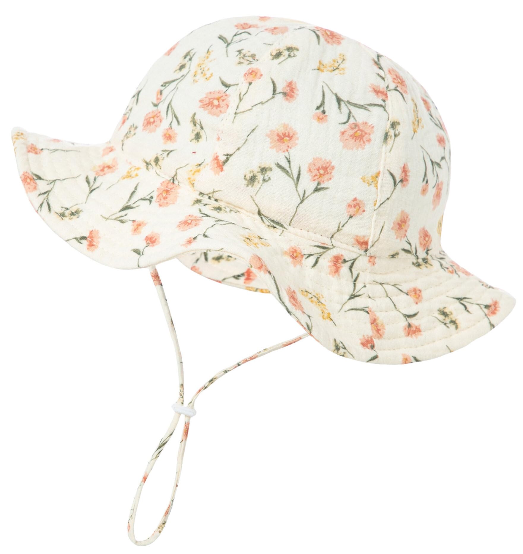 AIEOE Sombrero de Sol para Bebé Niña Ajustable Gorro Verano de Pescador Gorra Bebe Algódon Gorro Pescador Estampado