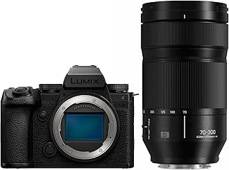 LUMIX S5IIX Mirrorless Camera (DC-S5M2XBODY) with LUMIX S Series 70-300mm Lens (S-R70300)
