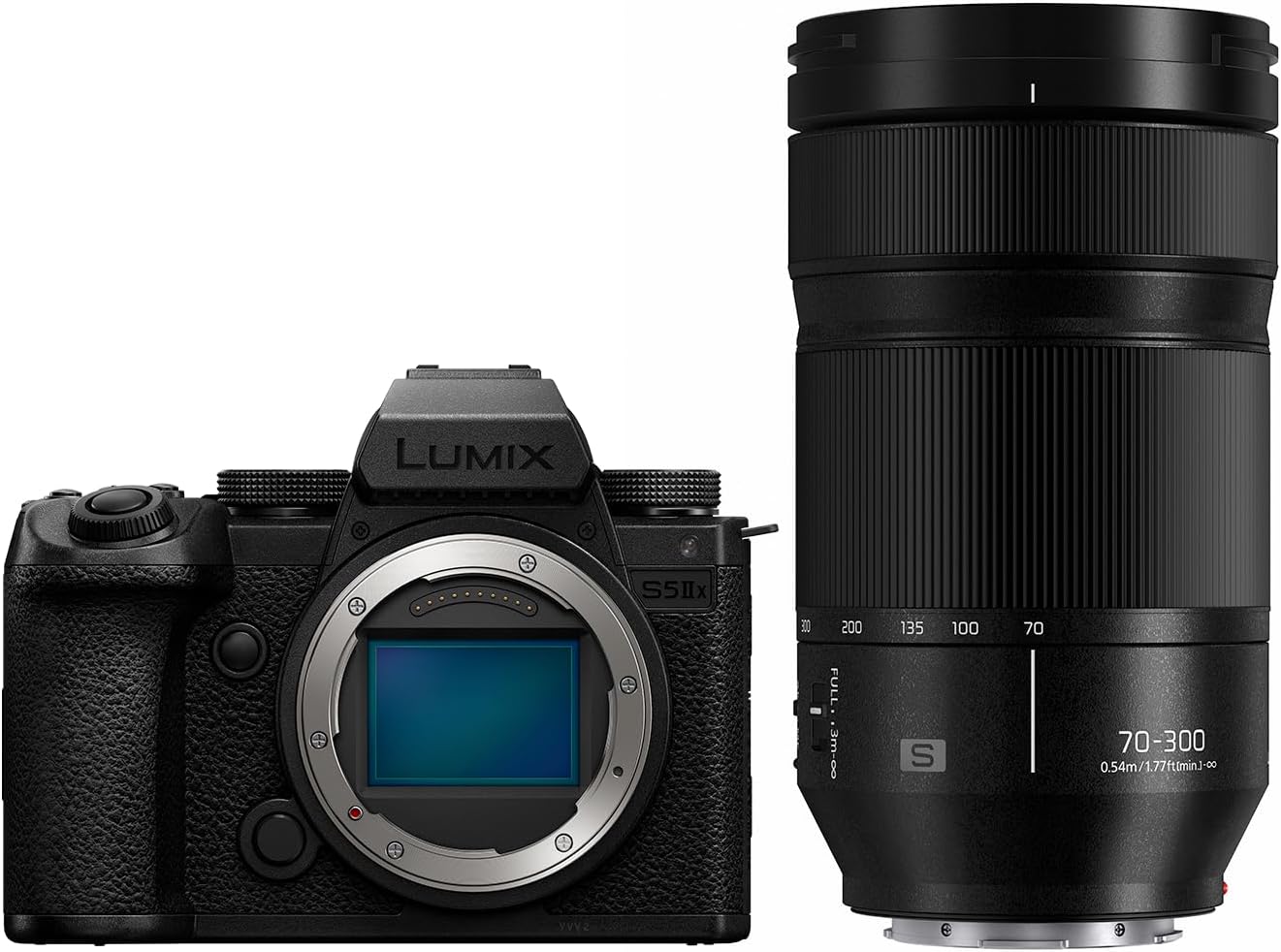 Panasonic LUMIX S5IIX Mirrorless Camera (DC-S5M2XBODY) with LUMIX S Series 70-300mm Lens (S-R70300)