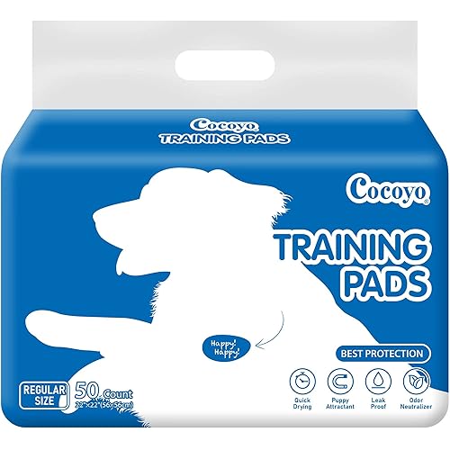 COCOYO Best Value 22"x22" Dog Training Pads 50 Count | Dog Pee Pads | Super Absorbent Puppy Pads,White - 50 - 22" x 22"