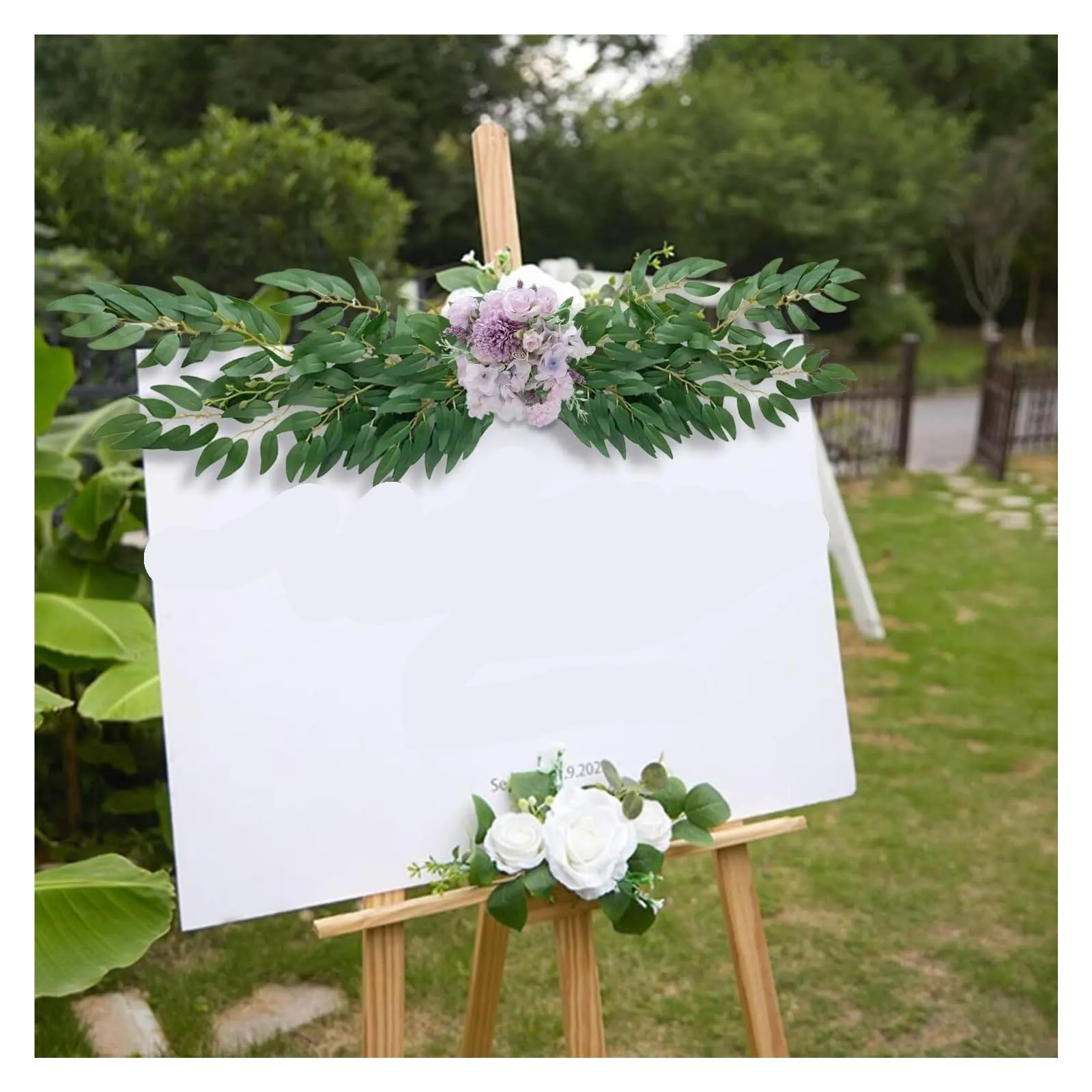 Mazzi di Fiori Artificiali di Eucalipto 24 steli di verde artificiale Ruscus, finto, foglie seta ghirlanda viti for il matrimonio