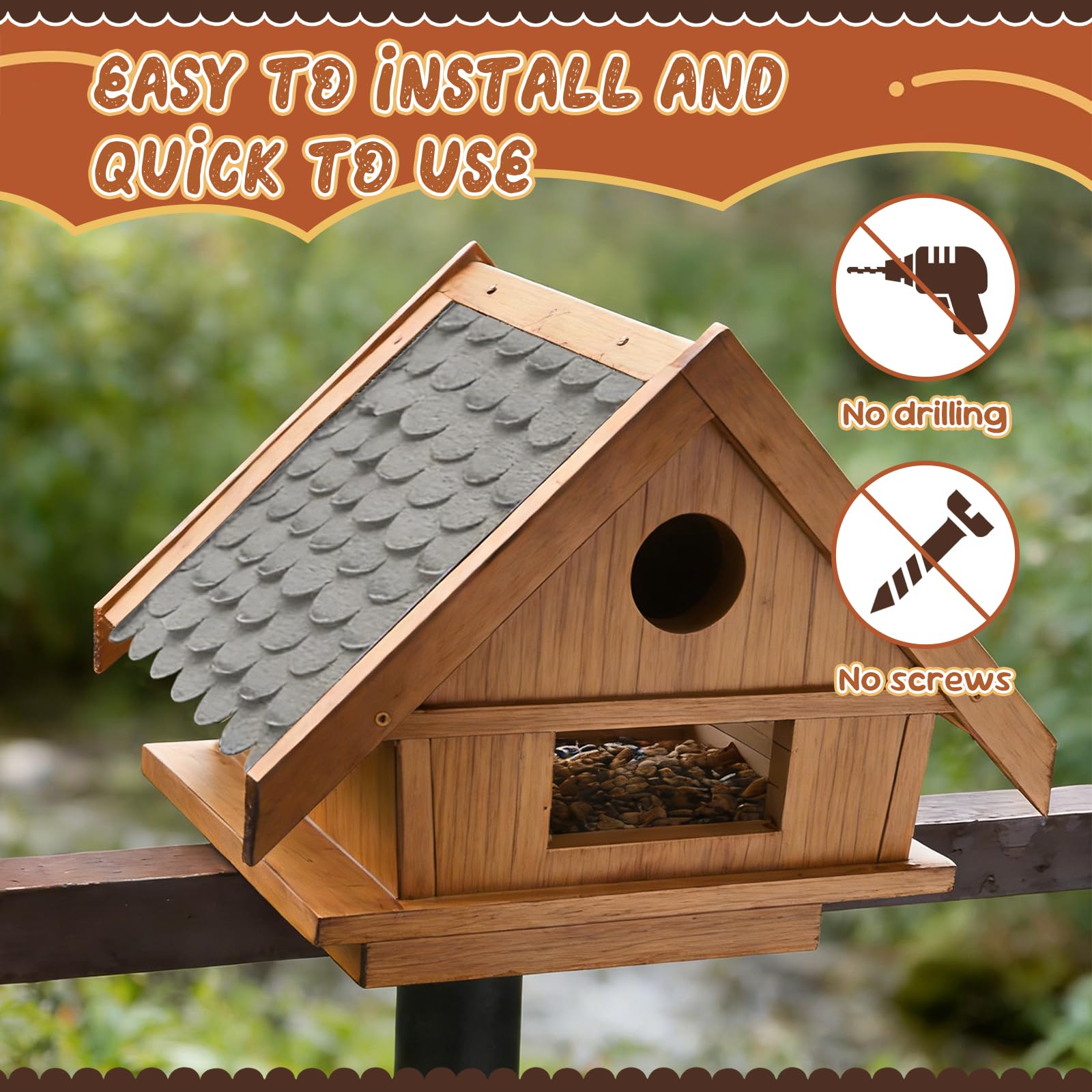32 Piezas Tejas de Fieltro para Pajarera, Fieltro Autoadhesivo para Tejas, Mini Teja para Techos Autoadhesivas, Teja para Casa Pajaros Exterior Autoadhesivas, para Pajareras, Conejos, Gris